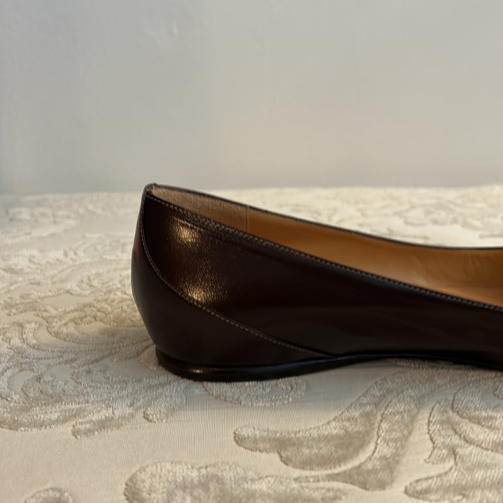 Authentic HERMES stunning dark brown flats in excellent condition size 38 1/2 - Picture 10 of 16